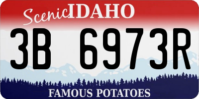 ID license plate 3B6973R