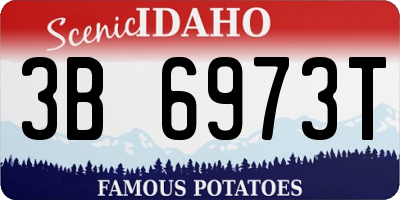 ID license plate 3B6973T