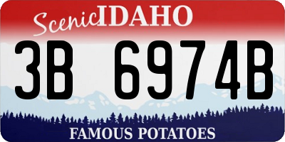 ID license plate 3B6974B