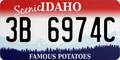 ID license plate 3B6974C