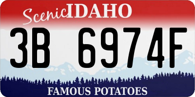 ID license plate 3B6974F