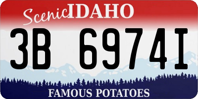 ID license plate 3B6974I