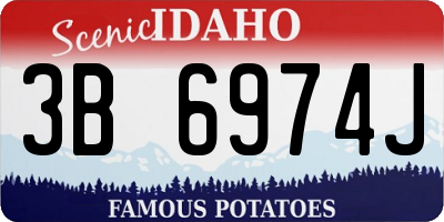 ID license plate 3B6974J