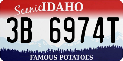 ID license plate 3B6974T