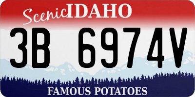 ID license plate 3B6974V