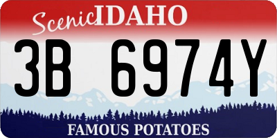 ID license plate 3B6974Y