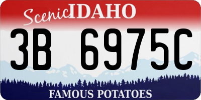 ID license plate 3B6975C