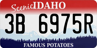 ID license plate 3B6975R