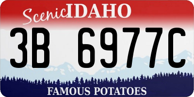 ID license plate 3B6977C