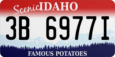 ID license plate 3B6977I