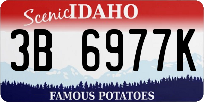 ID license plate 3B6977K
