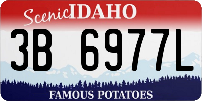 ID license plate 3B6977L