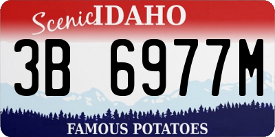 ID license plate 3B6977M