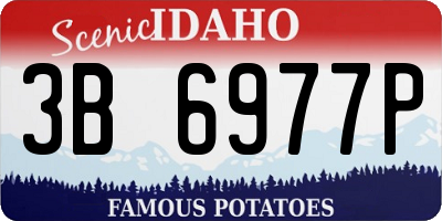 ID license plate 3B6977P