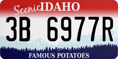 ID license plate 3B6977R