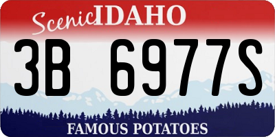 ID license plate 3B6977S