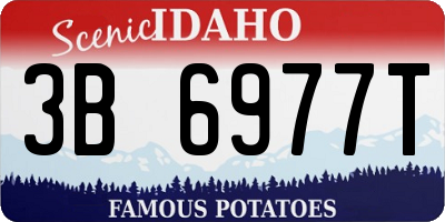 ID license plate 3B6977T