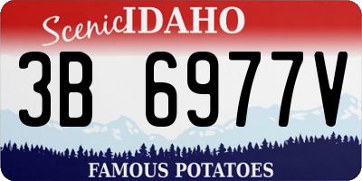 ID license plate 3B6977V