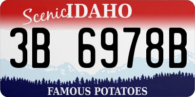 ID license plate 3B6978B