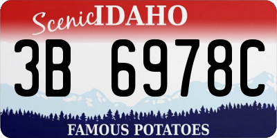 ID license plate 3B6978C