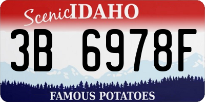 ID license plate 3B6978F