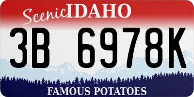 ID license plate 3B6978K