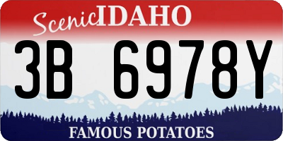 ID license plate 3B6978Y
