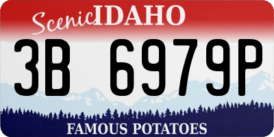 ID license plate 3B6979P