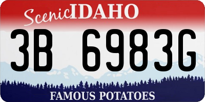 ID license plate 3B6983G