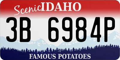 ID license plate 3B6984P