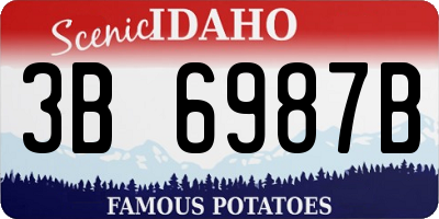 ID license plate 3B6987B