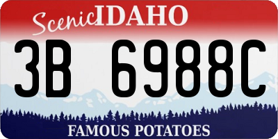 ID license plate 3B6988C