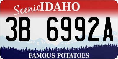 ID license plate 3B6992A