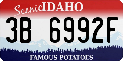 ID license plate 3B6992F