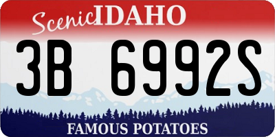 ID license plate 3B6992S