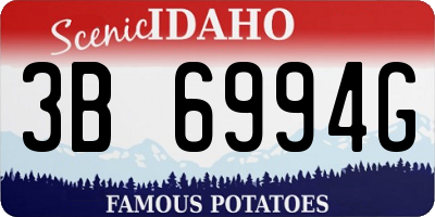 ID license plate 3B6994G