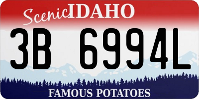 ID license plate 3B6994L