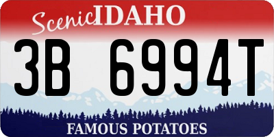 ID license plate 3B6994T