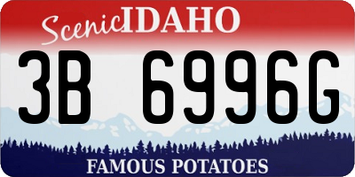ID license plate 3B6996G