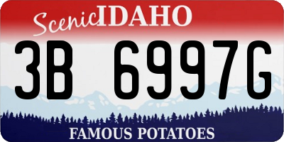 ID license plate 3B6997G