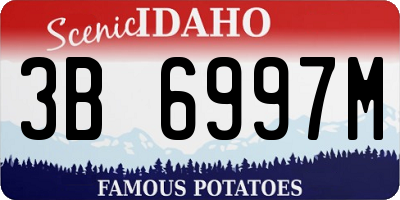ID license plate 3B6997M