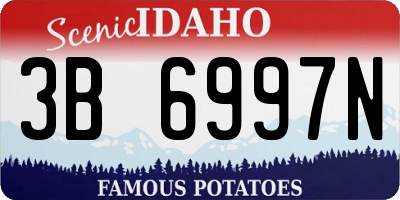 ID license plate 3B6997N