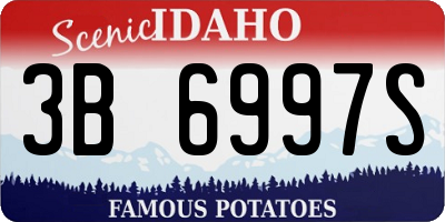 ID license plate 3B6997S