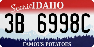 ID license plate 3B6998C
