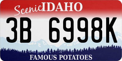 ID license plate 3B6998K