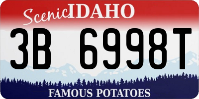 ID license plate 3B6998T