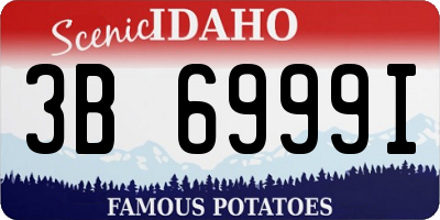 ID license plate 3B6999I
