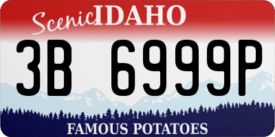 ID license plate 3B6999P
