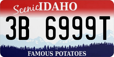 ID license plate 3B6999T