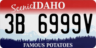 ID license plate 3B6999V